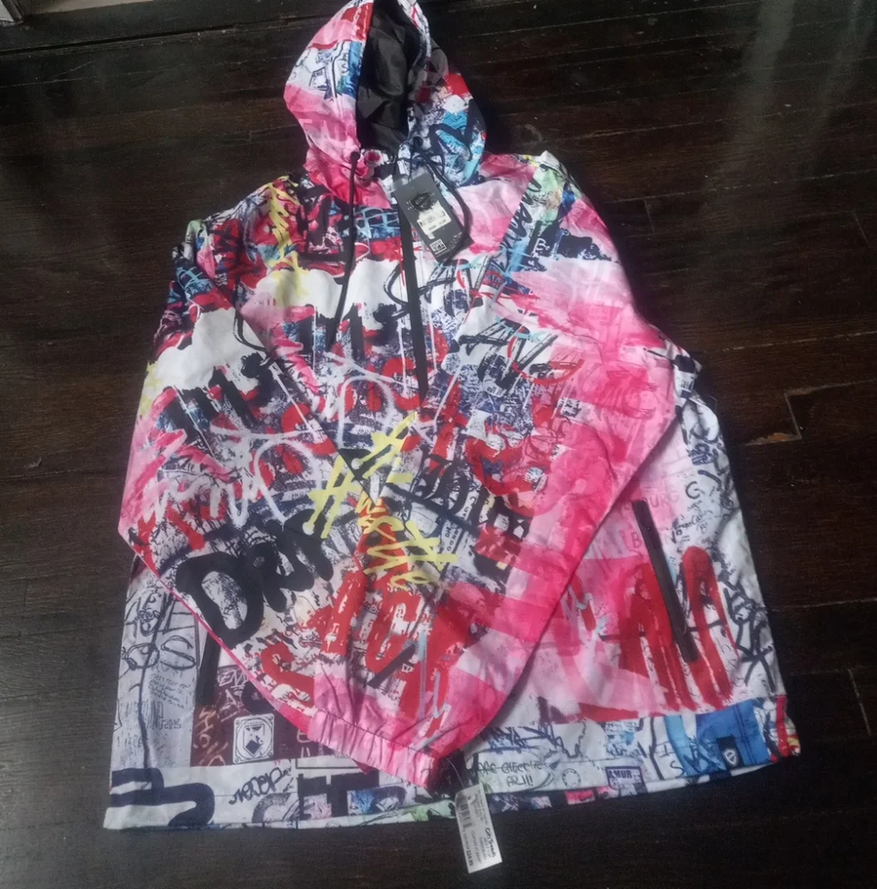 Encrypted Mens Zip Up Hoodie Colorful Muticolor Zip Up Pockets Citi Trends Cozy.
